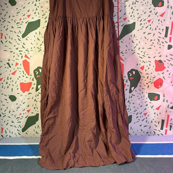 Grade & Gather Casual Midi Dress Chocolate - L - Picture 3 of 4